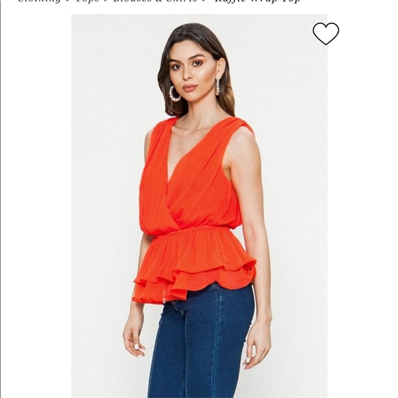 Jealous Tomato chiffon peplum top - Picture 4 of 8